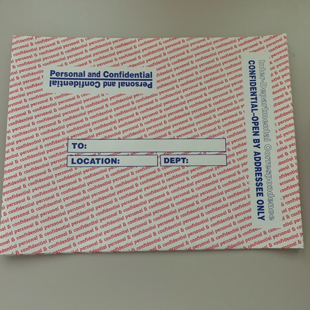 70 Personal and Confidential Envelopes
